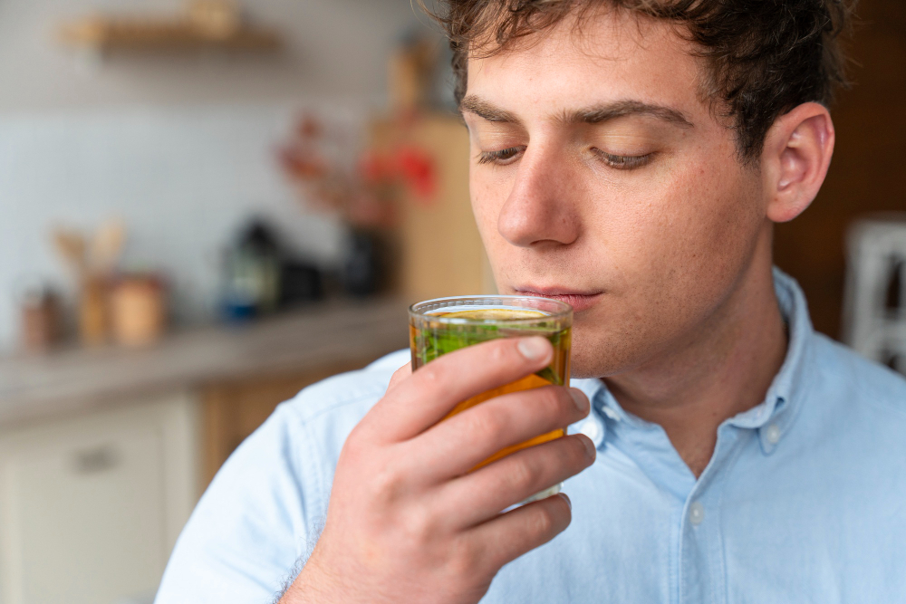 Chá Verde Potente Antioxidante para o Fígado